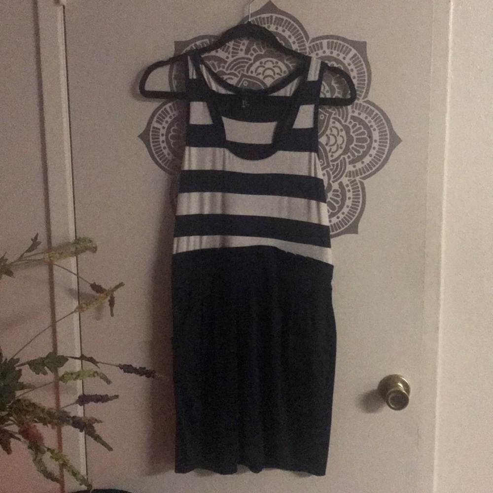 Navy tank mini dress